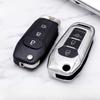 Для Ford Fusion Fiesta Escort Mondeo Everest Ranger S-Max Kuga 2 Модный ТПУ автомобильный складной чехол для ключей чехол-мешок чехол брелок для ключей протектор