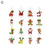 16Pcs Christmas Tree Hangers Xmas Style Easy To Hang Create Atmosphere Festive Santa Claus Decorations Pendant