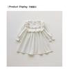 2026 Fall French Sweet Cherry Embroidered Girls Dress Long Sleeve Ruffle Princess Kids