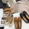 Внешняя торговля Корейская версия большой размер квадратный носок плоская подошва универсальные одинарные туфли женские туфли Doudou неглубокий вырез ленивые туфли 2025 лето и а