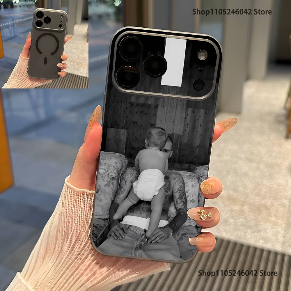 J-Justin B-Bieber Swag II Прозрачно-серый Чехол для телефона Для iPhone 17,16,15,14,13,12,11,Pro,Max,Plus Магнитная Беспроводная Зарядка