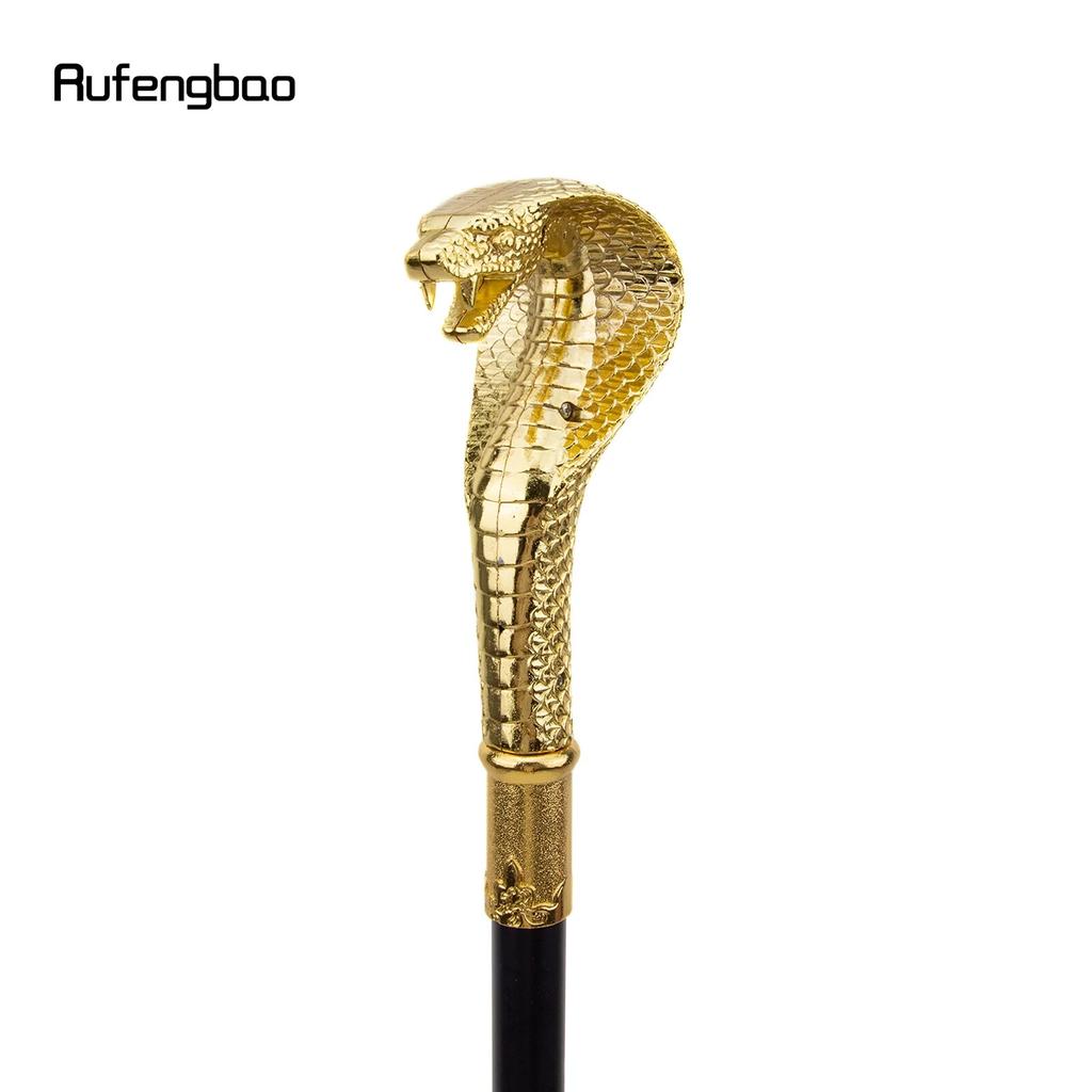 Golden Luxury Snake Handle Fashion Walking Stick for Party Decorative Walking Cane Elegant Crosier Knob Walking Stick 93cm