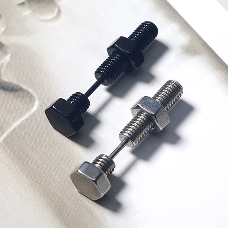 1шт панк ногтей винт серьги-гвоздики унисекс спираль пирсинг ушей ювелирные изделия подарок