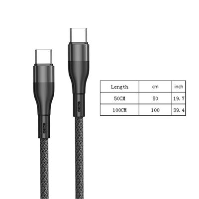 Кабель USB C - USB C Кабель для быстрой зарядки PD 66 Вт Кабель для зарядки USB C Кабель USB Type C Нейлоновый оплетенный кабель для зарядки