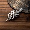 1pc Celtic Hair Clip Retro Minimalist Viking Style Daily Holiday Wear Nordic Rune for Witch Women Sliding Hair Accessory Hairpin