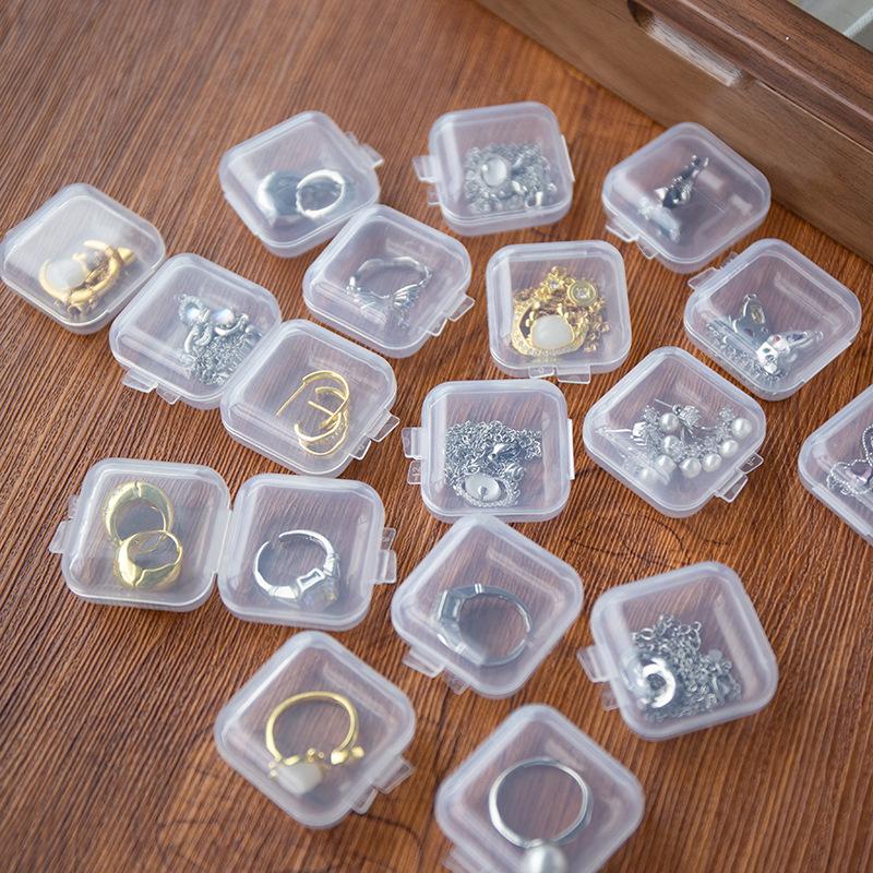 Small Transparent Plastic Box for Jewelry Storage, Earring, and Necklace Parts