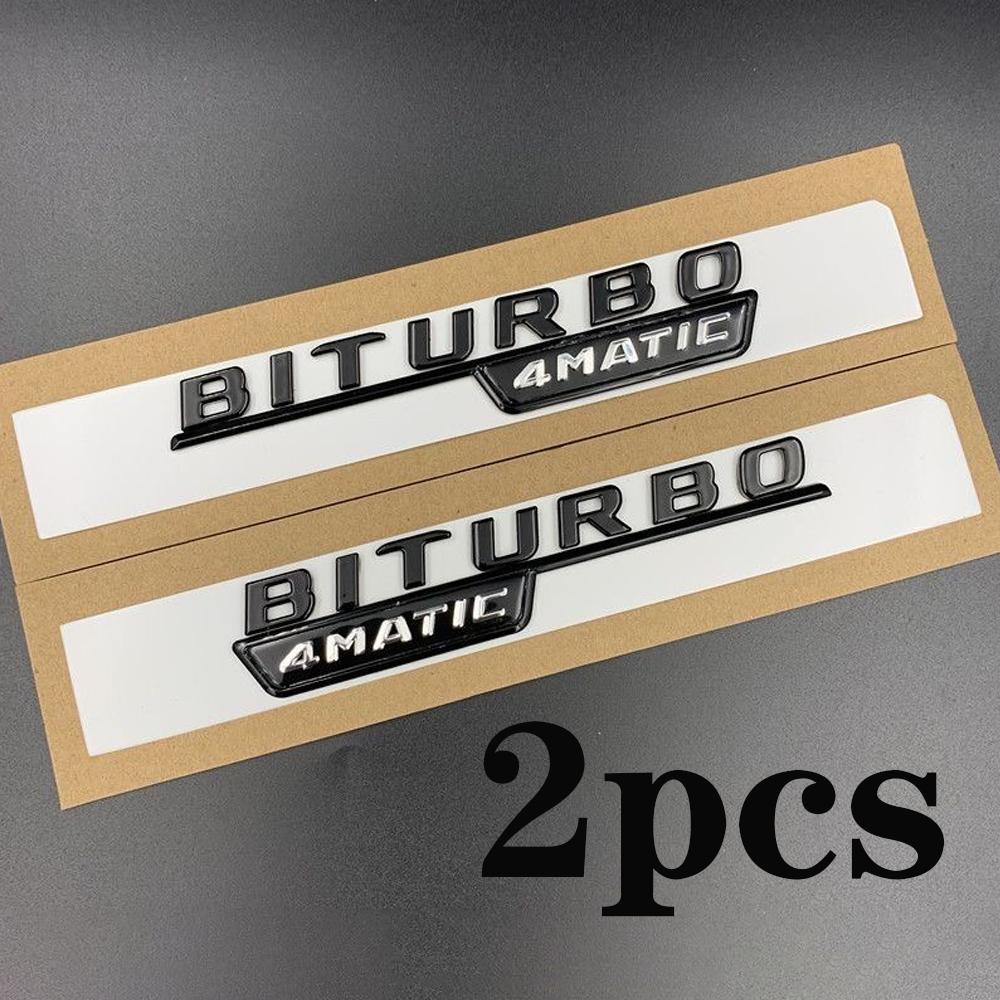 TURBO 4MATIC Plus Car Emblem Side Fender Badge Sticker Logo For Mercedes Benz AMG X247 C117 W117 GLE53 GLA45 A45 A35 CLA35 CLA45