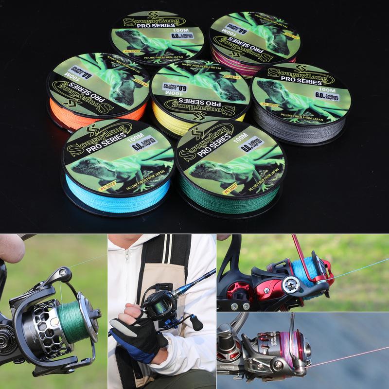 100M брендовая мультифиламентная леска, плетеная из 100% полиэтилена, рыболовные снасти от 12,12 до 57,1 фунтов, 100 м