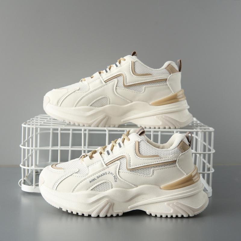 Женская повседневная обувь Dad Platform Chunky Sneakers Fashion Wedge Thick Sole Promise White Walking Shoes Zapatos De Mujer