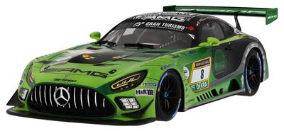 [Коллекция Mercedes-Benz] Оригинальный Mercedes-AMG GT3 (С190) ADAC RAVENOL NÜRBURGRING 2024 Светло-зеленый Магно Масштабная модель 1/18
