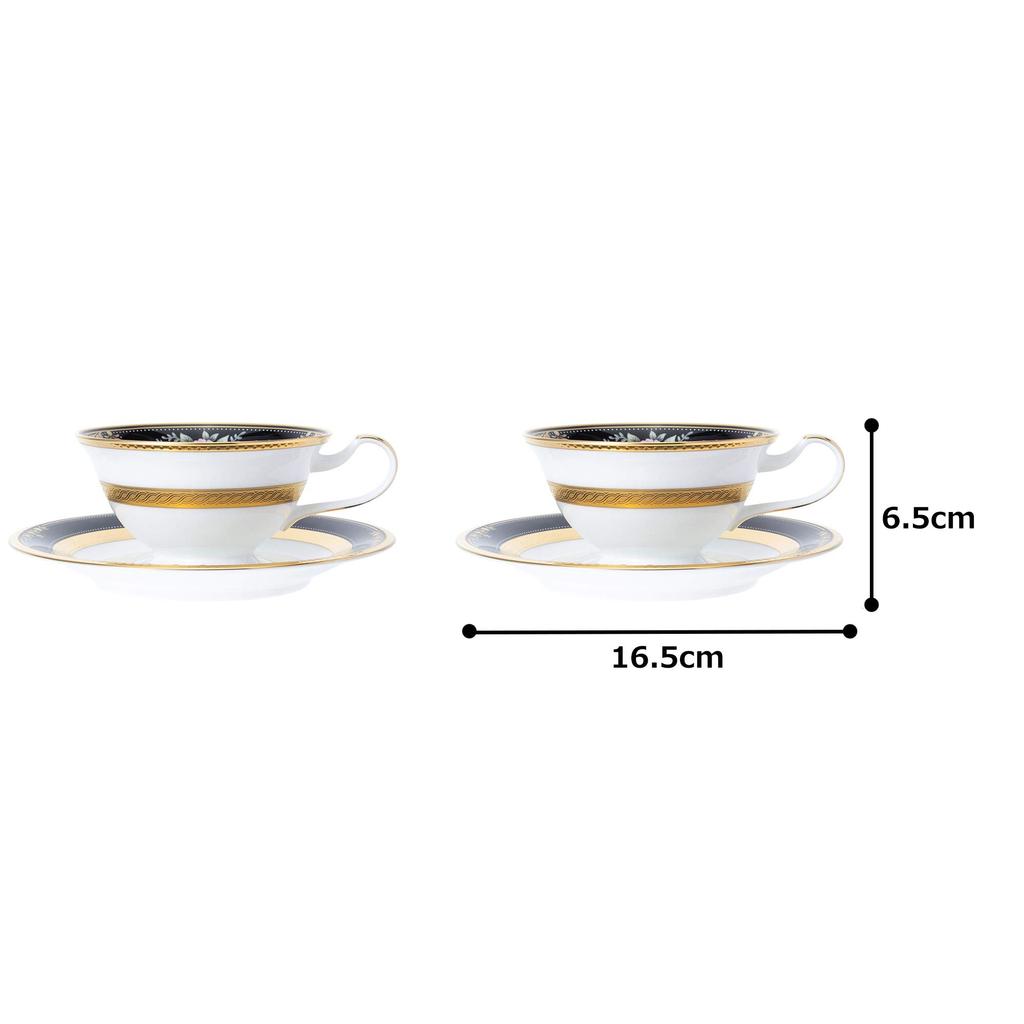 Noritake Cup Saucer 220cc Evening Majesty 2 Bone China & (Pair Set) (Coffee Tea) P59587/4818-1
