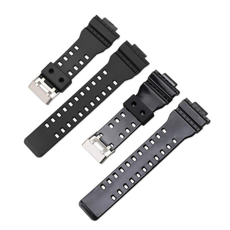 Резиновый ремешок для часов 16 мм сменный ремешок GD GLS GA-100/110/120/150/200/300 GW8900 черный спортивные часы аксессуары