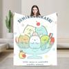 Sumikko Gurashi Cartoon Flannel Throw Blanket Shirokuma Penguin for Bedspread Knitted Blanket Car Lightweight Multifunction
