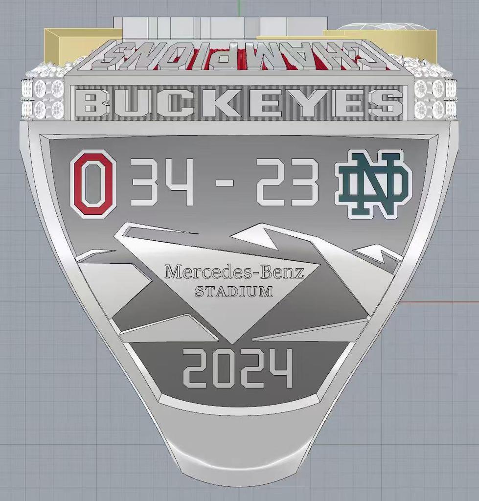Чемпионское кольцо Ohio State Buckeyes 2024 года - Новый выпуск