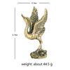 Red-crowned Crane Brass Figurines Chinese Retro Study Desktop Decoration Tea Pet Feng Shui Vintage Home Decor Collectibles