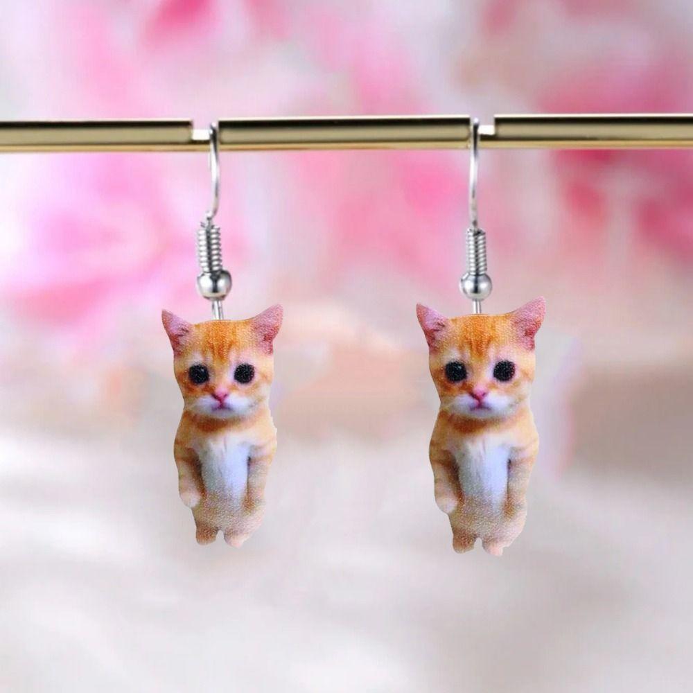  Серьги-подвески в виде забавного хомяка, серьги-подвески в виде коровьей мускулатуры, акриловые серьги в виде животных для повседневной носки