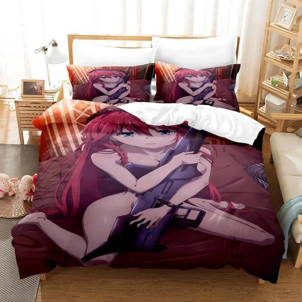 Прочные Уютные Односпальные Полуторные Полные Queen King 3D Печать Аниме Lilith Asami Trinity Seven Размеры Кровати Взрослый Детский Спальный Гарнитур Покрывало
