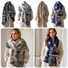 Thick Fringe Shawl Warm Winter Pashmina Shawl Cozy Imitation Cashmere Scarf  for Women