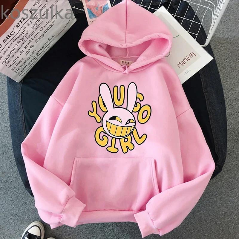 The Amazing Digital Circus Jax Толстовки Модные женские туфли Harajuku Забавные толстовки Kawaii Унисекс Повседневные винтажные пуловеры Кофты