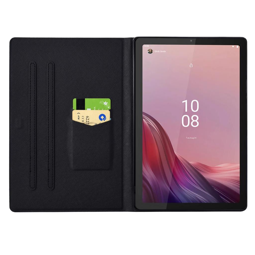 Чехол для Lenovo Tab M9 TB-310FU с узором, противоударный, кожаный, с функцией автоматического пробуждения/засыпания
