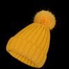 European and American autumn and winter new hats imitation fox fur ball wool hat fleece thickened warm versatile pullover hat parent-child hat