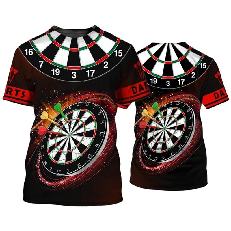 Cool Design Darts League T-shirt Men's Sport T-shirt 3D Darts Gift Print Fun Kids for Boys and Girls
