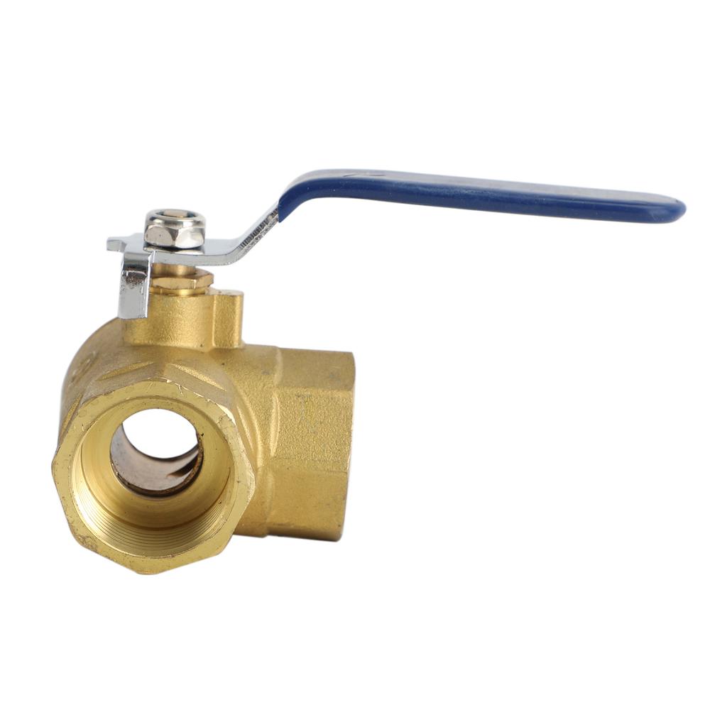 G1" 3 Way Ball Valve Three T Port Brass Female Type For Water Oil And Gas