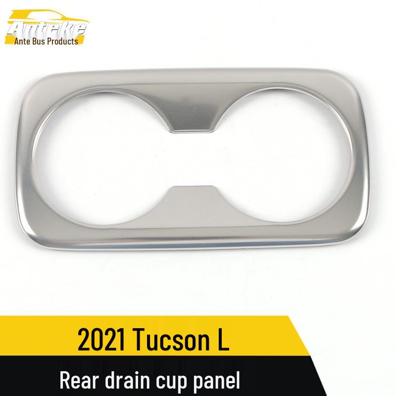 Tucson L Rear Cup Holder Armrest Panel Decorative Frame - Car Accessory