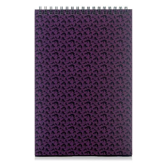 Готический стенографический блокнот для ночи с отрывными листами для темных размышлений, переплет сверху на спирали, стенографический блокнот, переплет в переплете из 50 листов