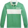Polo Long Sleeve Knit Polo Shirt With Logo Embroidery Kids Tops Green CWPOKNIY8021452-300