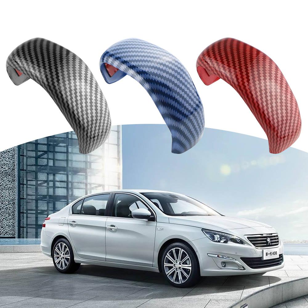 ABS Углеродное волокно Накладка на ручку переключения передач автомобиля Наклейки для Peugeot 308 308s 408 Аксессуары для интерьера