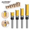 1/4" Shank Double Bearing Straight Trim Router Bit for Woodworking