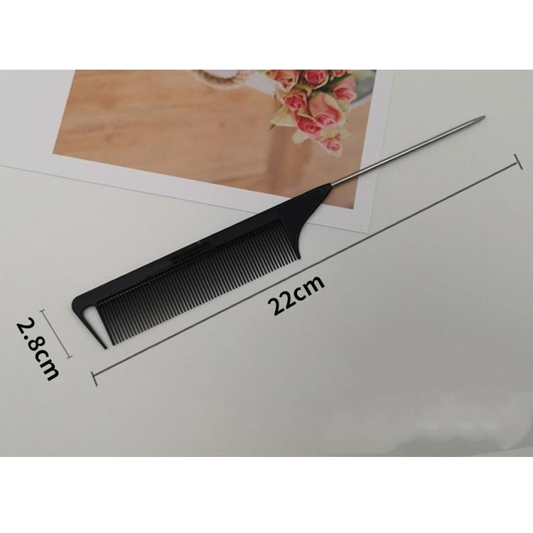 Новая черная расческа для волос с крысиным хвостом, профессиональная парикмахерская расческа для стрижки волос, расческа из нержавеющей стали с шипами, инструменты для ухода за головой и укладки