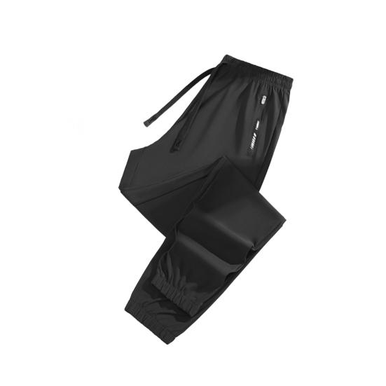 Unisex Stretch Quick Drying Pants Ice Silk Sport Stretch Active Pants Drawstring Casual Baggy Jogger with Pockets for Hiking Travel