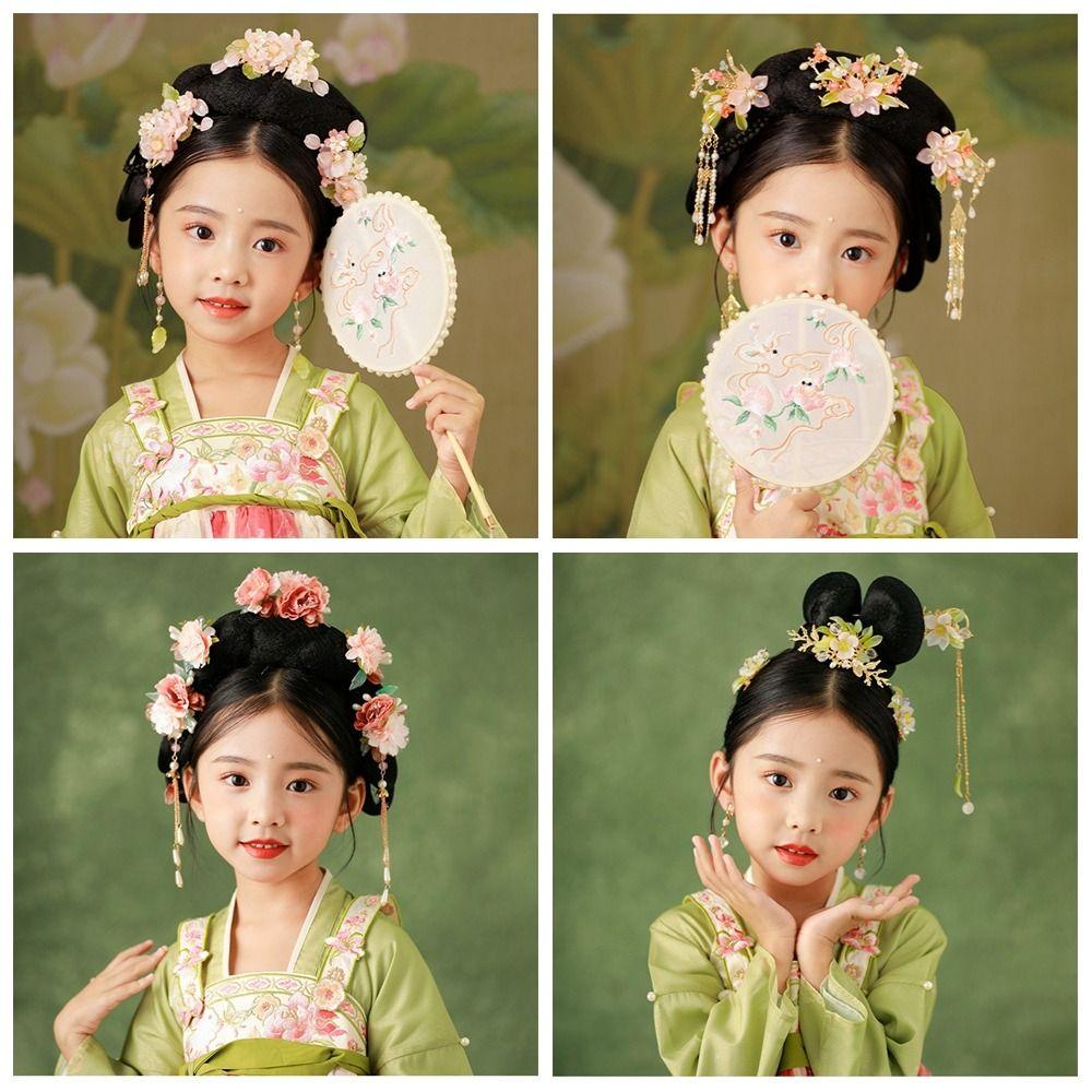 Набор шпилек для волос в китайском стиле с жемчугом и кисточками, классические аксессуары для волос для девочек в стиле ханьфу