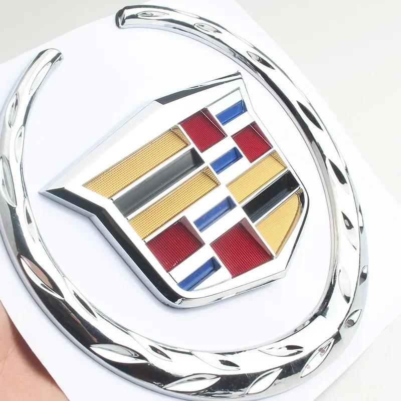 ABS Накладка на центральную эмблему передней решетки автомобиля для Cadillac SRX ATS XTS Передняя задняя крышка багажника Наклейка Декор Внешние аксессуары