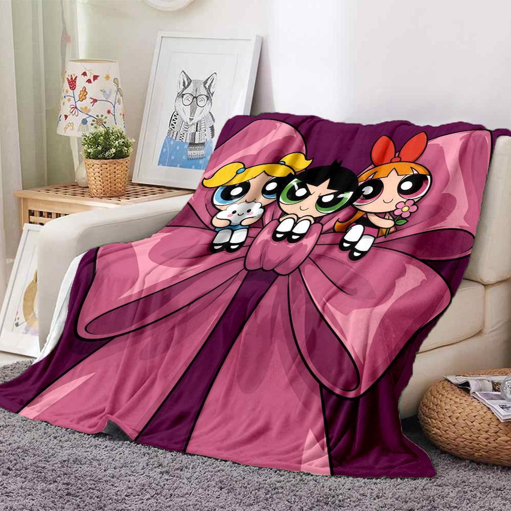The Powerpuff Girls Flannel Blanket, High quality Comfortable for All Seasons, Home Decor, Warmth and Comfort