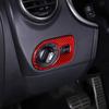 Red Carbon Fiber Headlight Adjustment Switch Trim Sticker For Seat Leon 2008-12