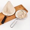 3pcs Washable Cloth Coffee Filter Pouches Coffee Sock Strainer with Wooden Handle Multi Size Brewing Accessories