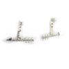Les Trésors De Lily [M9925] - Silver Lobe Contour Earrings 'Cupid's Arrows' White (rhodium-plated)
