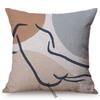 Modern Sketch Art Home Decoration Sofa Pillow Case Abstract Geometric Line Design Sexy Woman Face Decorative Chair Cushion Cover