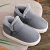 Fashion Winter Indoor Corduroy Cotton Slippers for Women Solid Color Platform Plush Slides Woman Non Slip Warm Cotton Shoes Female