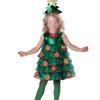Children Christmas Tree Costume Dress with Hat Decor Fancy for Holidays