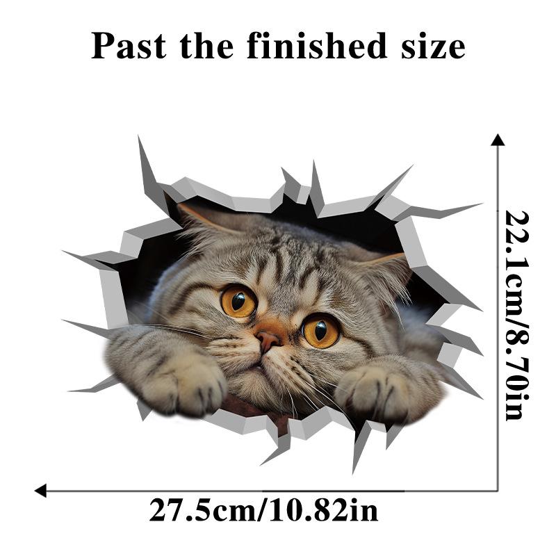 Мультфильм милый акварельный кот наклейка наклейки ванная комната украшение крышки унитаза водостойкая наклейка на стену