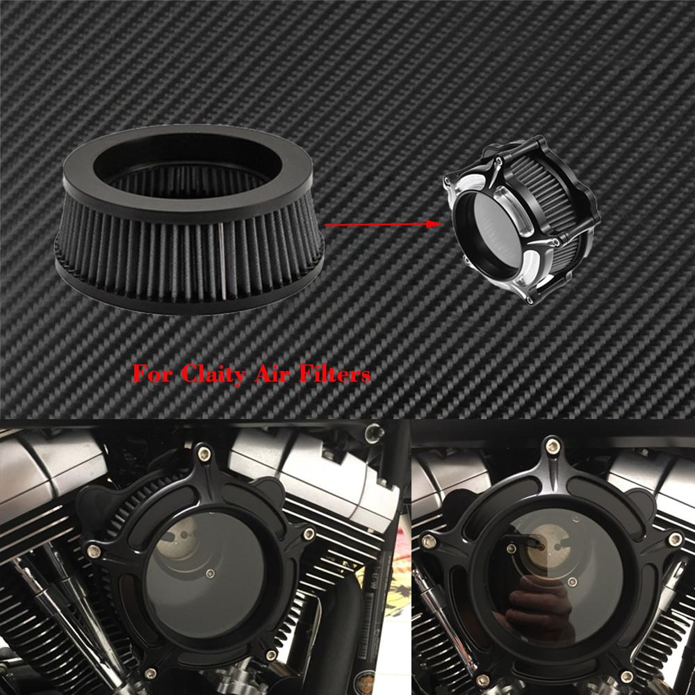 1PC Motorcycle CNC Replacement Air Cleaner Intake Filter System Inner Element For Harley Sportster XL Touring Softail Dyna FXDLS