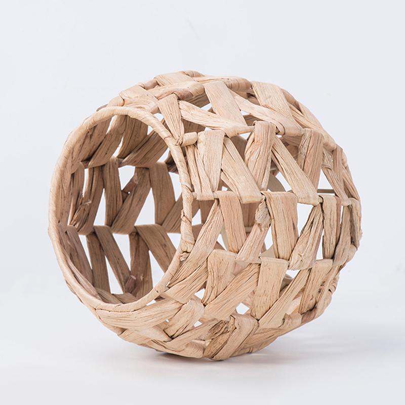 Ручной плетение абажура из соломы, винтажный абажур из ротанга, подвесной абажур