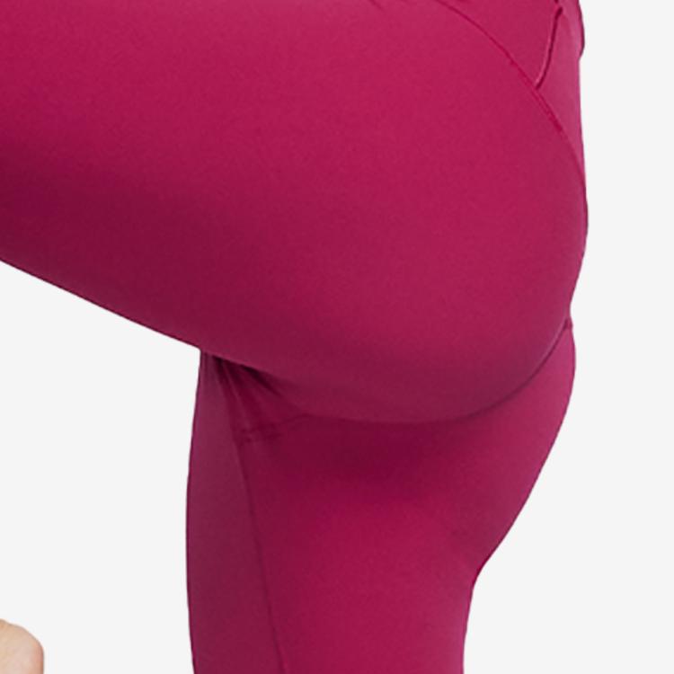 Nike Укороченные леггинсы Zenvy с высокой талией и быстросохнущей технологией Женский низ Благородный красный DQ6016-620