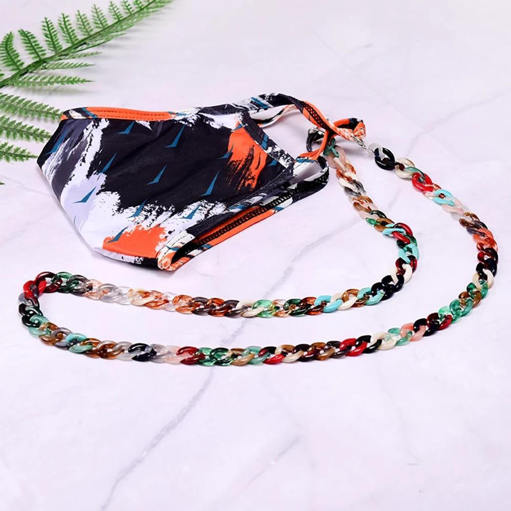 Eyewear Accessories Acrylic Anti Slip Leopard Neck Strap Mask Chain Eyeglasses Rope Glasses Chain