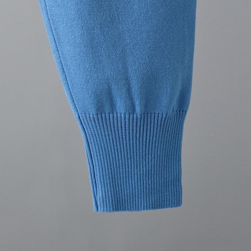 QICED Повседневный и модный осенне-зимний трикотажный комплект из двух предметов с высоким воротом и однотонным свитером