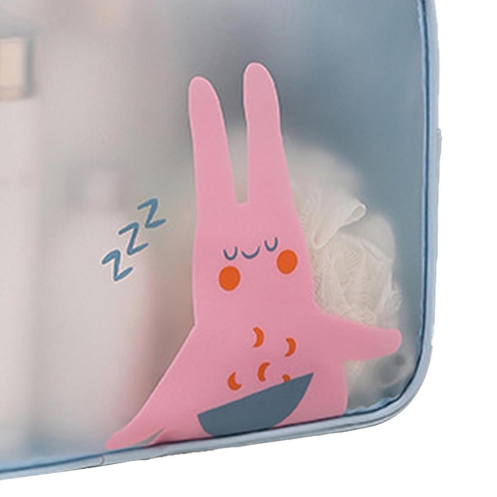 Cosmetic Bag PU PVC Clear Cartoon Pattern Handheld Waterproof L Size Makeup Bag for Swimming